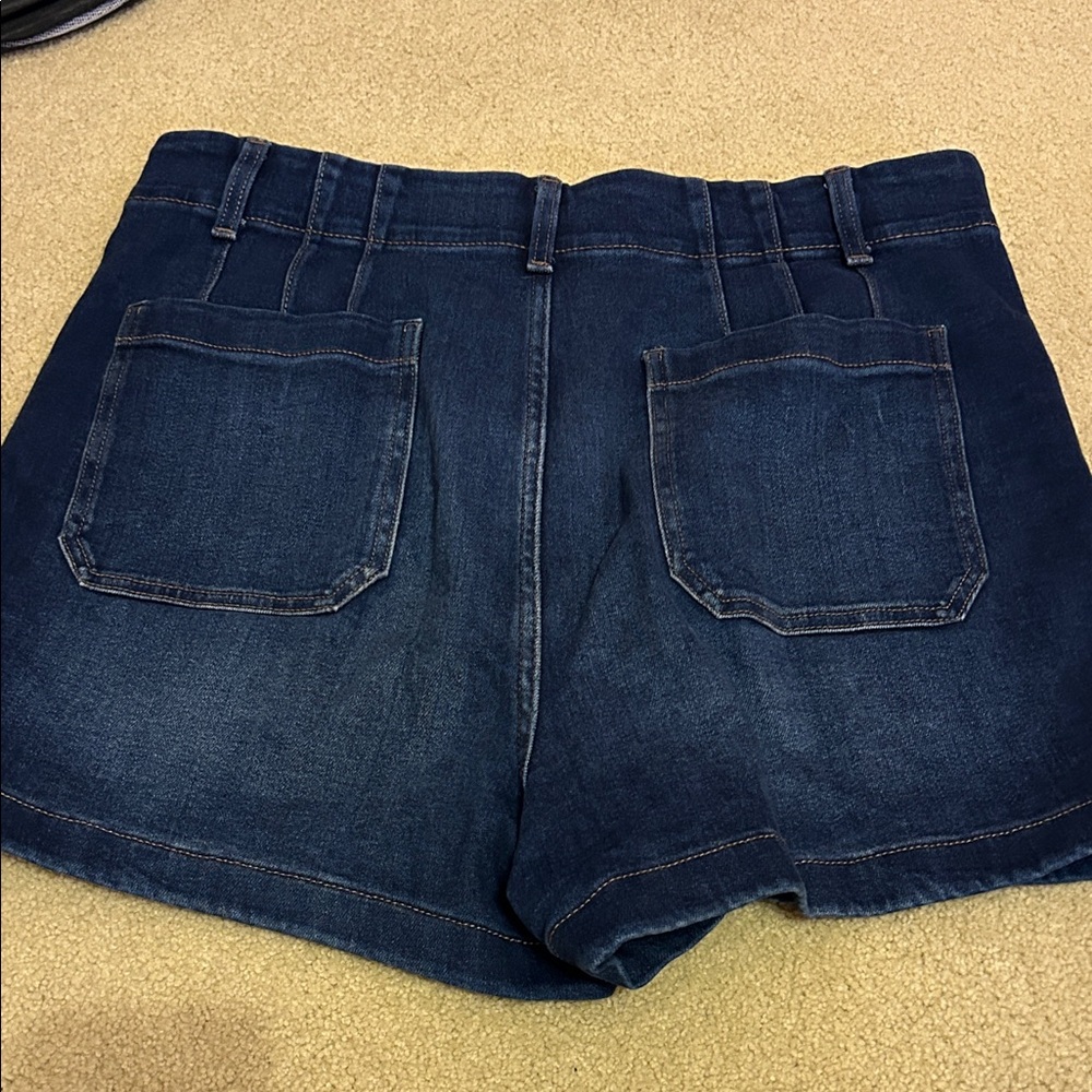 LC Lauren Conrad Dark Blue Denim Shorts - Picture 3 of 4